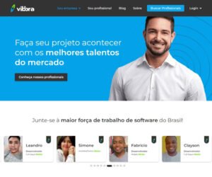 Desenvolvimento front-end do novo site da Plataforma Vibbra.