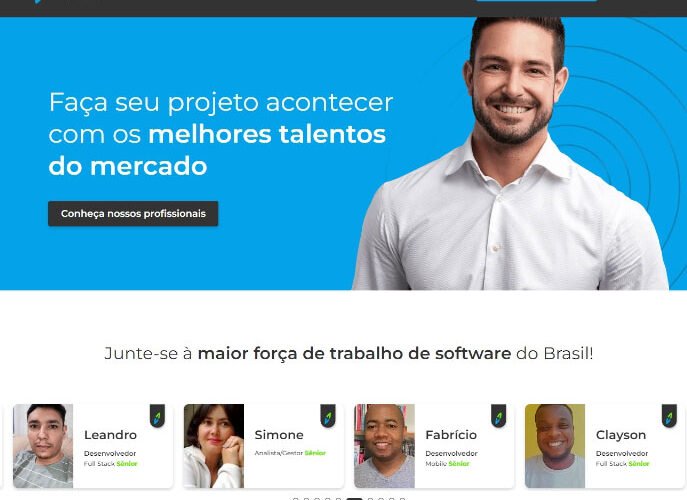 Desenvolvimento front-end do novo site da Plataforma Vibbra.